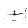 50 Zoll moderner intelligenter Deckenventilator mit Fernbedienung und Licht für den Innenbereich KBS-50K001