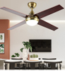 Moderner 48-Zoll-LED-Deckenventilator aus Bronze mit Licht